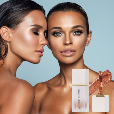 HUZURLU Best Liquid Highlighters for a Perfect Glow Every Time Highlighter(Bronze Gold)