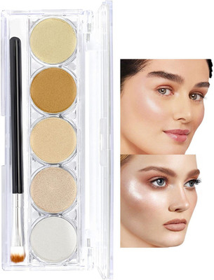 Arcanuy 5 IN 1 FACE CREAM HIGHLIGHTER WATER PROOF Highlighter(multicolor)