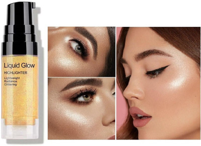WOONGMI Proffesional Makup HD Glow Gold Liquid Highlighter For All Skin Tone Highlighter(Gold)