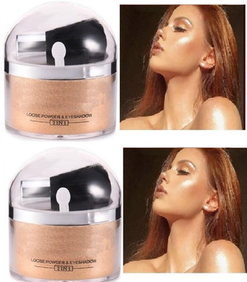GFSU - GO FOR SOMETHING UNIQUE 2 IN 1 LOOSE POWDER Highlighter pack of 2 Highlighter(GOLDEN SHIMMER)