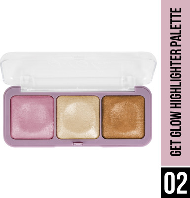 Hilary Rhoda Get Glow Highlighter Palette | Ultra Blendable & Long lasting | Shimmer Finish Highlighter(15g | Shade - 02)