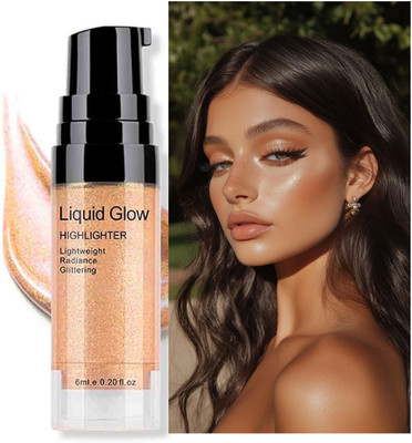 AFARAXIA Waterproof Proffesional Makup HD Glow Gold Liquid  Highlighter(GOLD)