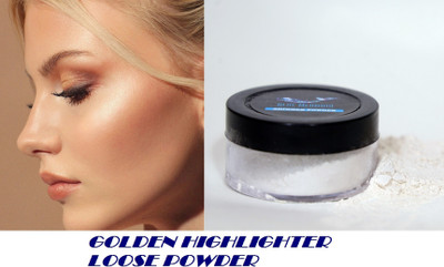 BLUEMERMAID Blue Mermaid Colors Make Up Face Brighten Skin Shimmer  Highlighter(GOLDEN)