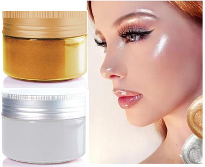 MYEONG Illuminated and Smooth Highlighter Shimmer Glow Body(Silver, Golden)