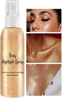 MYEONG Copper Color High Quality Long Lasting Shiny Make Up Fix Spray Highlighter(Copper)