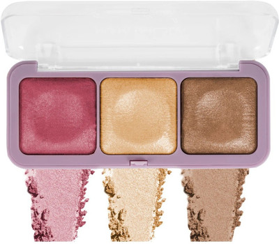FLORERO Korean 3 in 1 Highlighter & Blusher Makeup  Highlighter(multi color)