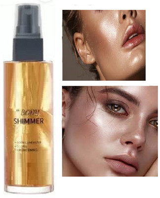 Luipui shimmer spray liquid shiny Highlighter body & face (golden) Highlighter(GOLDEN)