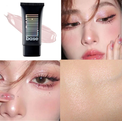Jiwoo Highly Pigmented Non Greasy & Blinding Shine Glow Liquid  Highlighter(PINK)