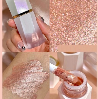 GABBU Liquid Highlighter Makeup, Long Lasting Liquid Luminizer for Glowing Skin Highlighter(rose gold)