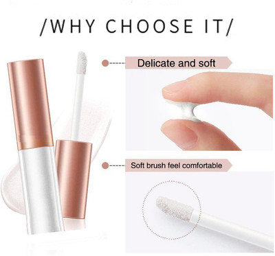 Latixmat Highlighting Blush Brighten Skin Diamond Glitter Illuminating Liquid  Highlighter(OFF WHITE)