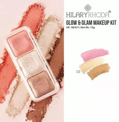 Hilary Rhoda Shimmer Glow & Glam Makeup Kit  Highlighter(Shade 02)
