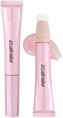 AFARAXIA Long lasting Makeup Cream Shimmer Highlighter Stick Highlighter(pink shine)