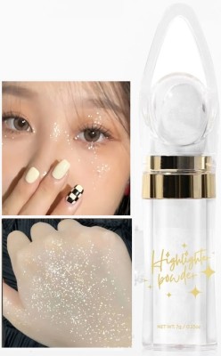 WOONGMI BODY EYES HAIR AND FACE SHIMMER DUST POWDER Highlighter(SILVER)