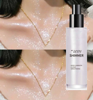 MYEONG Shimmer Finishing Spray For Face And Body Illuminating Glow Highlighter(Silver)