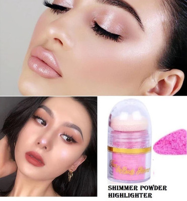GABBU Puff Shimmer, for Parlour ,Face & Body Shimmer Highlighter(pink)