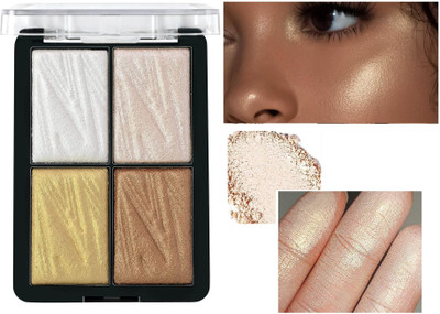 luzimaisa Korean Shine Highlighter Shimmer & Blusher Palette for Face Makeup  Highlighter(Multicolor)
