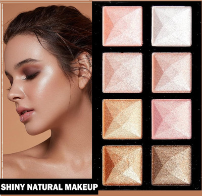 NADJA Highlighter Makeup Kit Silky Texture Contour Powder Palette Highlighter(MULTI COLOR)
