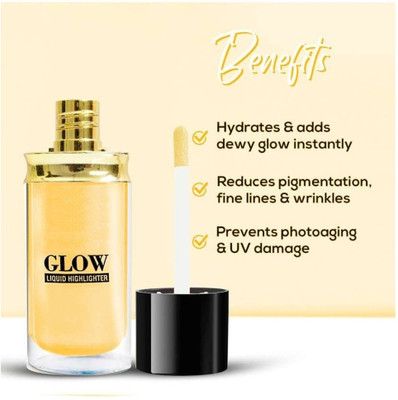 nn LIQUID HIGHLIGHTER WATER PROOF LONG LASTING EASY TO USE MATTE FINISH Highlighter(Golden)