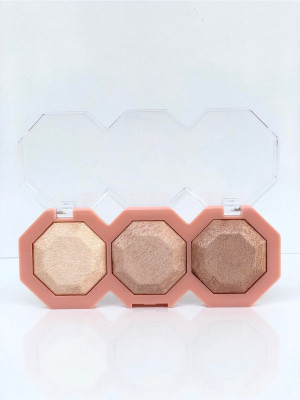 ADJD 3 in 1 baked Highlighter multi colour palette Highlighter(Multi colour)
