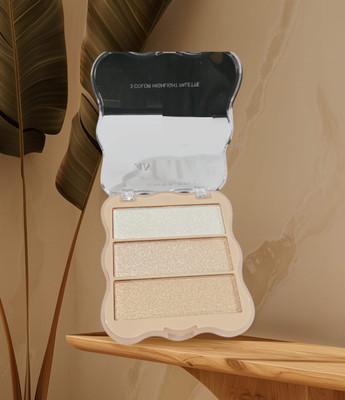 AFARAXIA Use 3 color shimmer highlighter for face makeup Highlighter(gold)