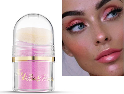 GULGLOW99 Luxurious Shimmer Highlighter Powder Glow & Brighten Highlighter(PINK)
