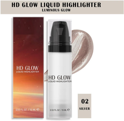 Neycare soft and smooth new liquid face makeup highlighter pack of 1 Highlighter(silver 02)