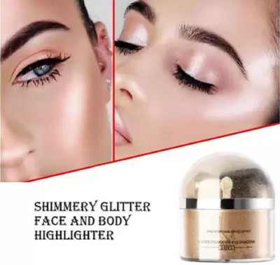 AFARAXIA 3D FACE AND BODY WHITE SHIMMER LOOSE HIGHLIGHTER POWDER Highlighter(GOLD)