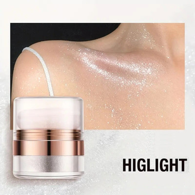 MYEONG Korean Multi Use Diamond Body Glitter Highlighter Powder Shimmer(Silver)