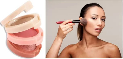 GABBU New 3-in-1 Highlighter & Blush Glow Highlighter Makeup Kit Highlighter(multi color)