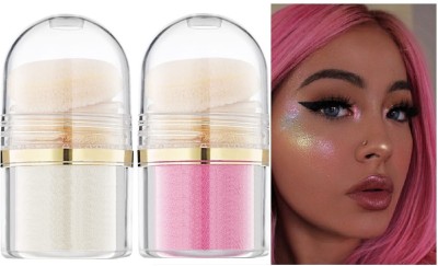 tanvi27 Metallic, Intense Pigmentation | Product Used as  Highlighter(PINK, SILVER)