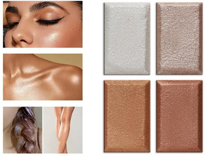 NADJA Best Quality Weightless Long lasting Illuminating Glow Face Highlighter Kit Highlighter(MULTI COLOR)
