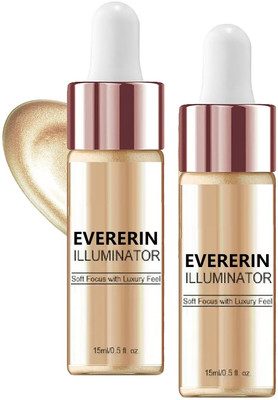 EVERERIN Liquid Highlighter For Face Makeup Illuminating With Dewy Finish Highlighter(Gold)