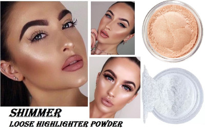 Aylily Combo Illumination Face Makeup powder Highlighter [Silver / Gold ] Highlighter(Gold, Silver)