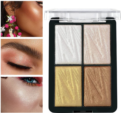 Arcanuy Face Highlighter Palette Shimmer Glitter Highlighter(MULTICOLOR)