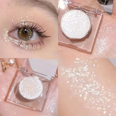 WOONGMI Best Quality Shimmer Shiny Palette For Gilrs and women  Highlighter(Silver)