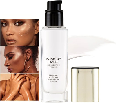 MYEONG Base Dewy Primer with Highlighter | Glowy Dewy Primer for Face Makeup Primer  - 40 ml(Golden)