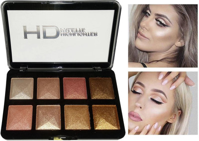 Vyomiris Highlighter & Bronzer Palette, Face Make Up, Multi color  Highlighter(MULITICOLOR)