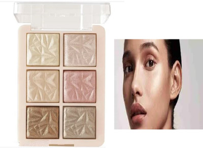 Luipui LATEST SHIMMER HIGHLIGHTER 6 COLOR PALETTE Highlighter(MULTICOLOR)