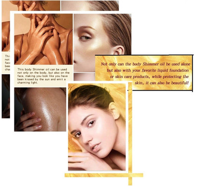 YAWI Highlighte Body Bronzer Smoky Spray Combo of 2 Highlighter(GOLD & SILVER)