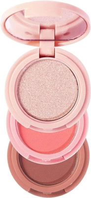 Classyhuda Waterproof HD 3 In 1 Baked 3 Color Blusher, Highlighter, Eyeshadow Palette Highlighter(Multicolor)