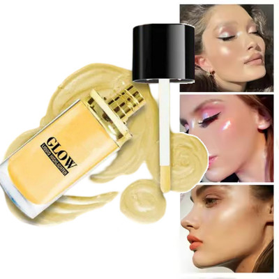Sheny PARTY LOOKS MAKEUP Liquid Highlighter Makeup Face Brighten Shimmer Make Highlighter(gold)