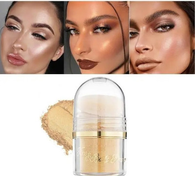 tanvi27 Shimmer powder for brightening the face creating a 3D contour Highlighter(golden)