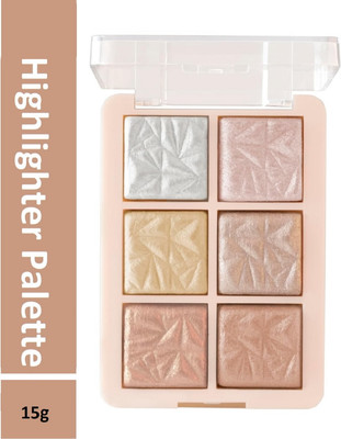 Neycare Lightweight Flawless All Day Glow 6 in 1 Highlighter Palette Highlighter(MULTI COLOR)