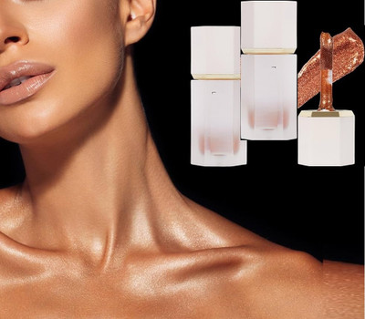 HUZURLU Best Liquid Highlighters for Perfect Glow Every Time Highlighter(Bronze Gold)
