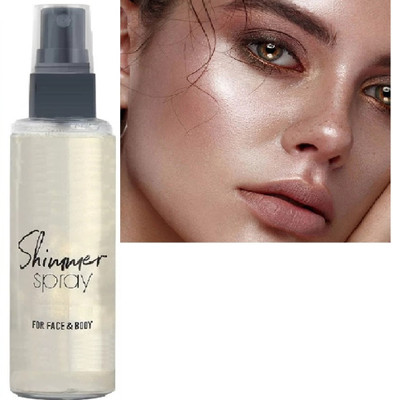 Jiwoo Use Shimmer Spray Liquid Highlighter For Face Glow Face Hair And Body Highlighter(Silver)