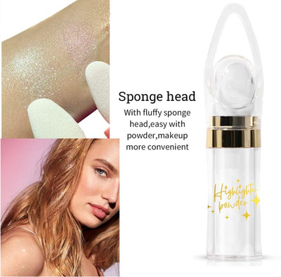 KAIASHA Shimmer Face and Body Highlighter Powder Stick (white) Highlighter(SILVER)