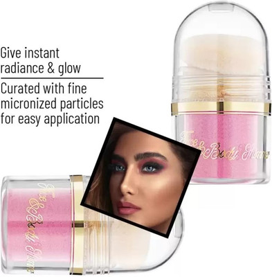 GFSU - GO FOR SOMETHING UNIQUE NEW Shimmer Highlighter Illuminating Platinum Pink Powder  Highlighter(Pink)
