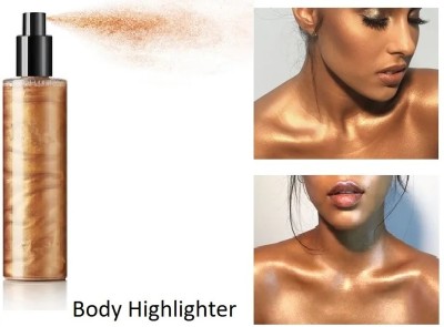 YAWI best Shimmer gold Glow Illuminator for Women - Sprays Glitter - Shin look Highlighter(GOLD)