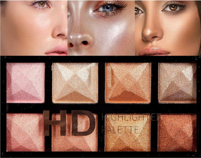 Vyomiris Highlighter Makeup Palette Long Lasting Face Highlighter Powder Highlighter(Multicolur)