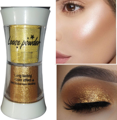 ADJD GOLD & GOLD MULTI COLOR HIGHLIGHTER AND EYE SHADOW HIGHLIGHTER Highlighter(MULTI COLOR)